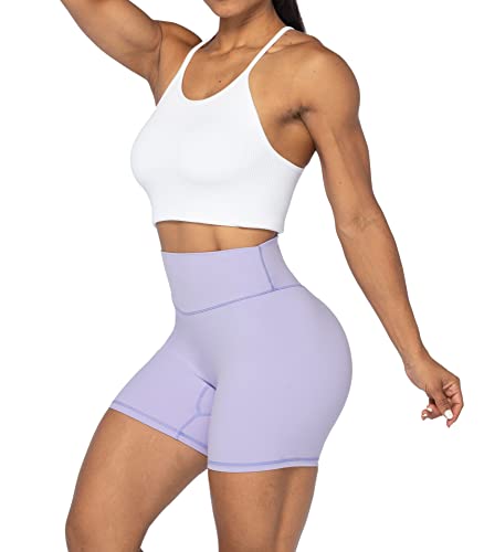 Image of Sunzel No Front Seam High Waist Biker Shorts for Women, Squat Proof Yoga Workout Gym Bike Shorts | 3, 5 Or 8-Inch Inseam, High Waisted, Tummy Control, No Front Seam, Buttery Soft, Compression Fit, Squat Proof