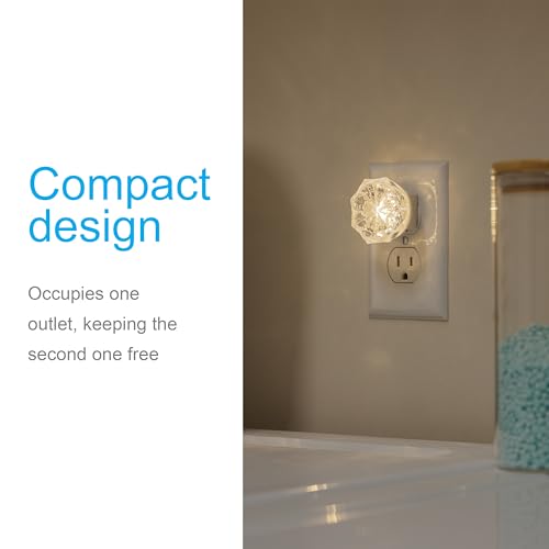 Image of GE Jewel LED Night Light, Plug-in, Always on, Warm White, UL-Certified, Energy Efficient, Ideal Nightlight for Bedroom, Bathroom, Nursery, Hallway, Kitchen, 85094, 4 Pack