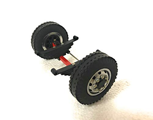 Image of indian scale art rc multi axle bus chassis. suitable for miniature scania bus chassis and volvo bus chassis scale 1:18-Black
