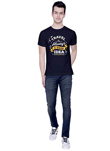 Image of CreativiT Graphic Printed T-Shirt for Unisex Travel - Adventure - IDEA Typography T-Shirt Tshirt | Casual Half Sleeve Round Neck T-Shirt | 100% Cotton | D00532-17