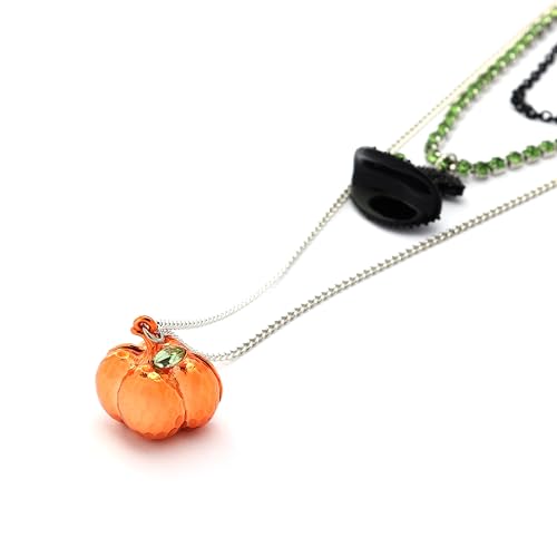 Betsey Johnson Women's Witch Pumpkin Charm Layered Necklace3