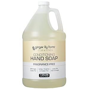 Ginger Lily Farms Club & Fitness Hand Soap, 128oz, Fragrance Free