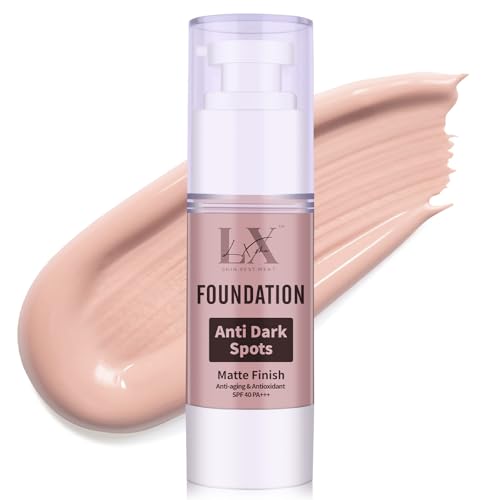 LXSKN 6-in-1 Makeup Infused with 1% Hyaluronic Acid- Matte + Poreless Liquid Foundation For A Glowing & Soft-Focus Look