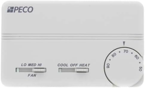 3 Speed Fan Coil Cool/Heat/Off Programmable Thermostat w/Terminal Block & 2 Covers (White)