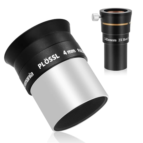 Astromania Telescope Barlow Lens 2X with 3-Elements - Bundle with - 1.25