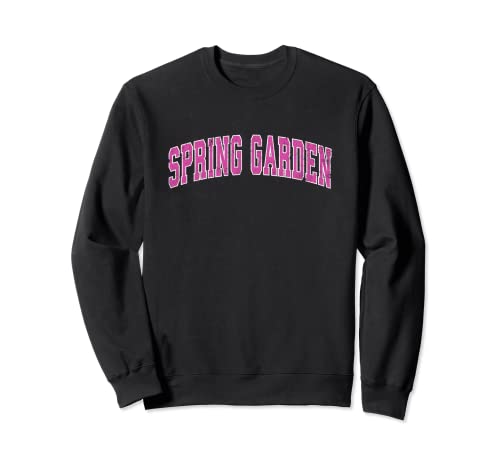 Spring Garden Pennsylvania PA Vintage Deportes Diseño Rosa Des Sudadera