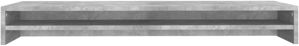 vidaXL Monitor Stand Concrete Grey 39.4x9.4x5.1 Engineered Wood