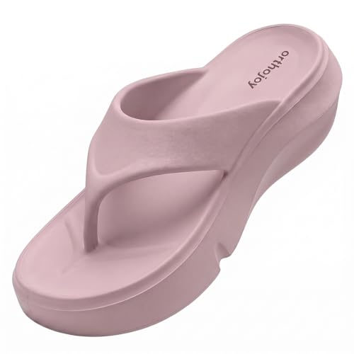 Image of ORTHO JOY Orthopedic Slippers for Women | Soft Cushioned EVA Flip Flops with Arch & Heel Support | Lightweight Anti-Slip Platform Thong Slides for Daily Wear, Indoor & Outdoor