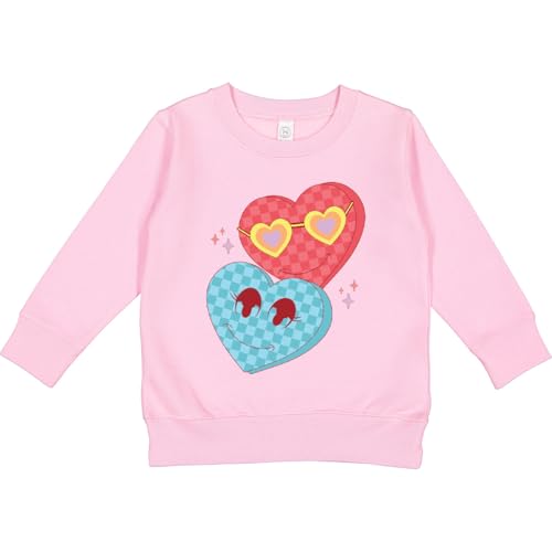 inktastic Groovy Valentine Vibes Valentines Day Toddler Sweatshirt 5-6 Pink 432b6