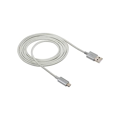intelbras Cabo micro USB em nylon 1,5 m EUAB 15NB Branco