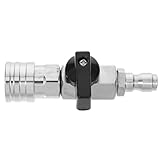 Luxshiny 1/4 Zoll Hochdruckreiniger Kugelhahn aus Edelstahl mit Schnellanschluss Schlauchventil für Autowäsche und Wasserkontrolle bei Reinigungsarbeiten