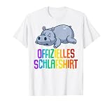 Offizielles Schlafshirt Pyjama Hippo Nilpferd Fun Geschenk T-Shirt