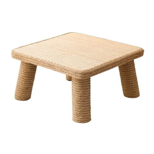 Table basse en rotin tatami pour salon et chambre sans installation