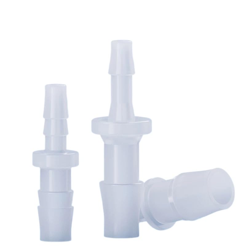 10Pcs STRAIGHT Reducer JOINER TUBING PLASTIC BARBED CONNECTOR PIPE HOSE Air Water (14.2mm - 2.4mm)