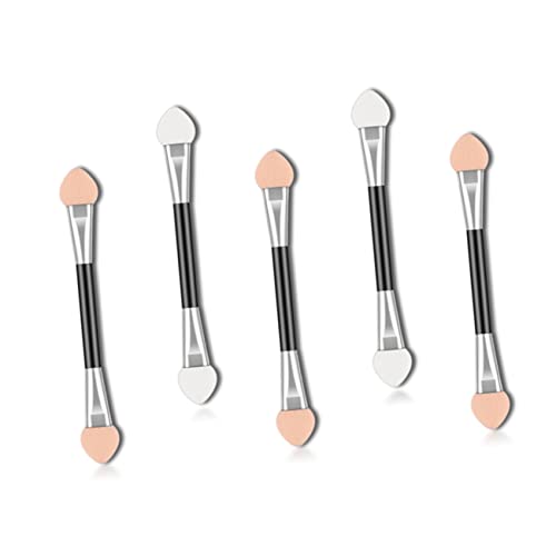 WOONEKY 50個両端スポンジ付き アイシャドウブラシ 使い捨て メイクアップ用 アプリケーター 眉メイク リップブラシとしても使用可能 軽量 携帯便利