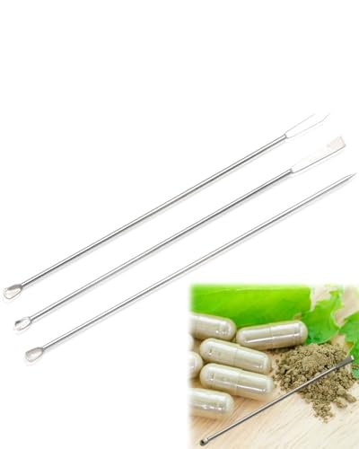 FDCGAS 3 Pièces Cuillères en Acier Inoxydable, Cuillère de Laboratoire,Micro Cuillères à échantillon, Micro Cuillère de Laboratoire,Spatules de Laboratoire,Spatules laboratoire en Acier Inoxydable