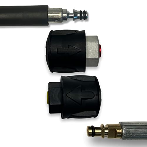 M&M Smartek Juego de adaptadores de extensión de manguera para Parkside a Kärcher Click Connect System, incluye acoplamiento M22 rosca