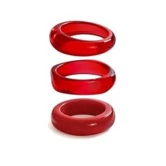red resin bangle set