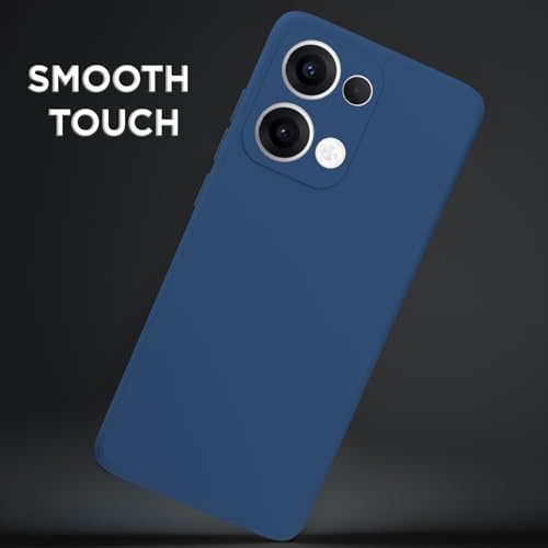 Image of Outlouders Back Cover for Oppo Reno 13 5G | Camera Protection | Durable Soft Matte Silicone Bumper Case (Blue)