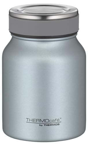 THERMOcafé by THERMOS TC Food Jar Ice Blue Mat, 0,50 l, contenitore termico a doppia parete, in acciaio inox, a prova di perdite, lavabile in lavastoviglie, per ufficio e in viaggio