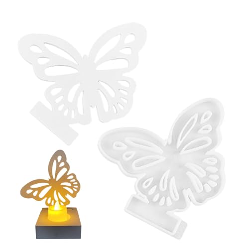 Molde hueco de mariposa para fondant, molde de silicona de mariposa, molde de silicona para estatua de animal, molde de resina grande en forma de mariposa, molde de resina animal para colgar en la