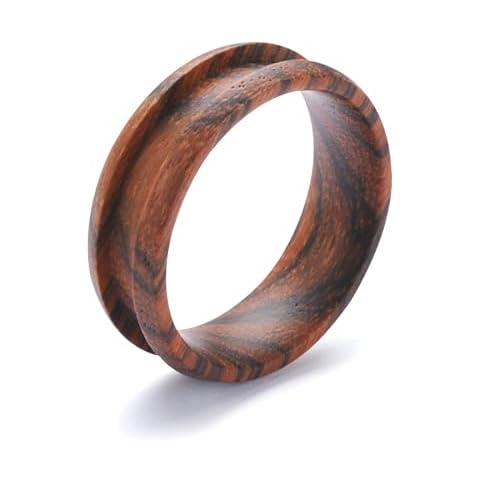 Bocote Exotic Wood Ring Core Blank for Inlay Jewelry Making (8mm, Size 13.5) Cover