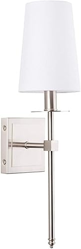 Miniatura 1 de Amen Retro Wall Lamps with Flared Textile Lamp Shade, Rustic Vintage Industrial Wall Sconce Wall Lights for Indoor Living Room Bedroom Stairway Bar