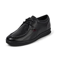 Kickers Boy's Troiko Wall Leather Shoes, Black, 6 UK Child