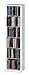 VCM Regal DVD CD Schrank Rack Möbel Aufbewahrung Holzregal Standregal Möbel Anbauprogramm Weiß "Elementa", H. 92 x B. 21 x T. 20 cm