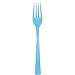 Solid Party Plastic Forks - Powder Blue, 18 Pcs