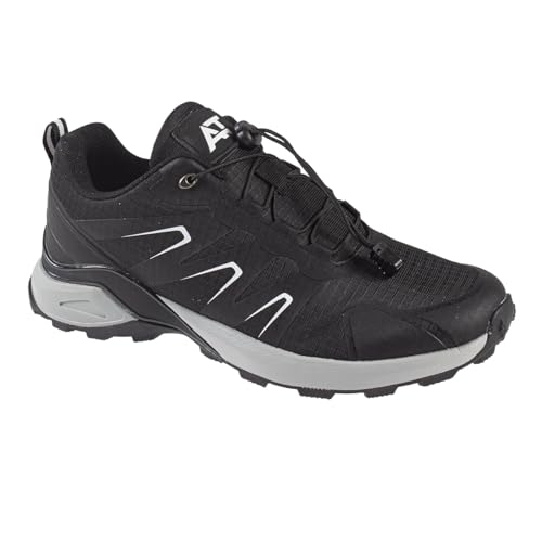 A2Z Męskie lekkie buty do chodzenia Quick Toggle koronkowe buty outdoorowe oddychające siatkowe trampki do biegania wygodna amortyzowana podeszwa sportowe trampki na co dzień rozmiary butów 36, Czarny