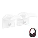 thirei Headset Halterung, 2 Stück ohne Bohren Headset Halterung, 2,5 cm Kopfhörer Haken Wandhalterung, für Gaming Headset, Kopfhörer Halter, Breite, Weiß