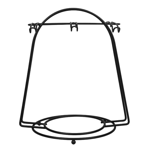 Toyvian Soporte Metálico con Base Redonda para 6 Tazas de Café Negro Almacenamiento Organizado y Versátil con Diseño Minimalista para Cocina U Oficina