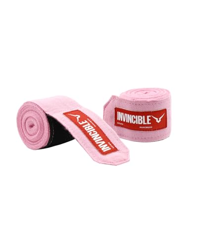 Image of Invincible Mexican Style Semi-Stretch Hand Wraps (Pink, 2.5 Meter)