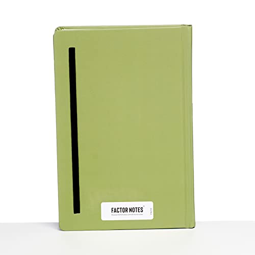 Image of FACTOR NOTES Hardbound Notebook: 100 GSM|A5|3 Bookmarks|200 Pages|Inner Pocket|Ruled (Private Musings)