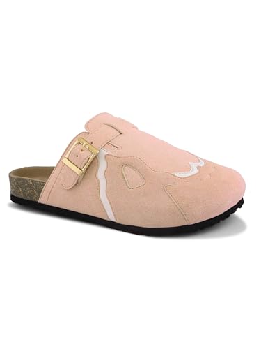 Image of Big Fox Men's Cork Footbed Clogs with Adjustable Buckle | Closed-Toe Comfort Sandals | Slip-On Casual Wear