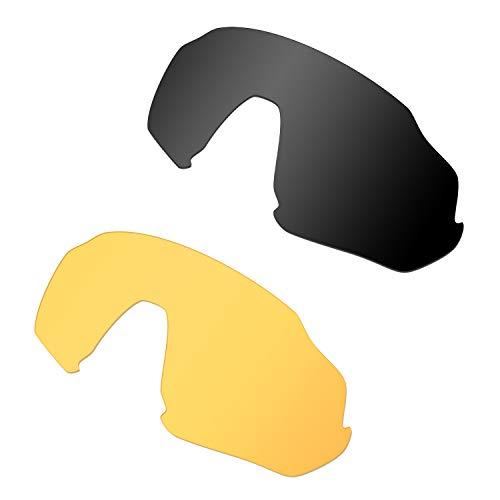 Lentille Oakley Flight Jacket de rechange polarisée noire pour lunettes sport