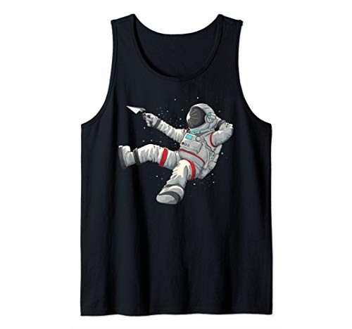 Cool Relaxing Astronaut | Funny Spaceman Paper Airplane Gift Tank Top