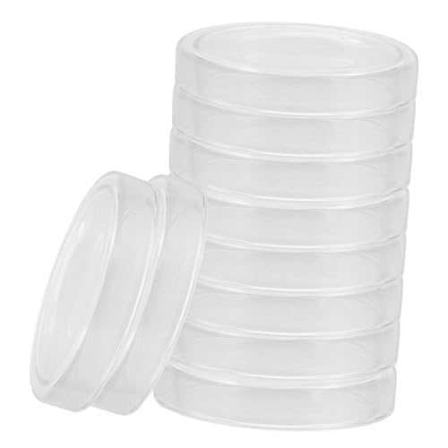 Cabilock 10pcs Dish Round Laboratory Science Sample Dish Experiment Dishes Plate Culture Dish Lids Microbiology Dish Transparent Plastic