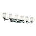 Justice Design Group Fusion 6-Light Bath Bar - Brushed Nickel Finish with Weave Artisan Glass Shade