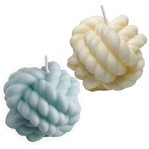 Bubble Candles Big Knot Ball Candle Vanilla Scented, Home Decor Cool Shaped Aesthetic Candles, Soy Wax Unique Candle Modern Candle Trendy Room Shelf Desk Decorations #TOP17