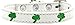 Mirage Pet Products 631-24 WT18 Green Palm Tree Widget Dog Collar, Size 18, White