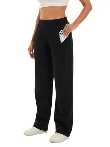 HOdo 32"/34" Inseam Womens Tall Sweatpants Fleece Joggers for Women Wide Leg Pants with Pockets for Workout2