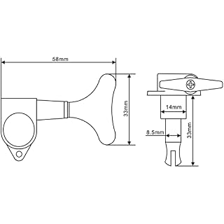 FLFL Chevilles Cordes Guitare 3L3R Tuners Scellés Tuners Tuning Teigs Touches Machines Chrome pour 5/6 String Bass - Les Beatles, Paul McCartney, John Lennon, RIngo Starr, George Harrison FLFL Chevilles Cordes Guitare 3L3R Tuners Scellés Tuners Tuning Teigs Touches Machines Chrome pour 5/6 String Bass – Image 6