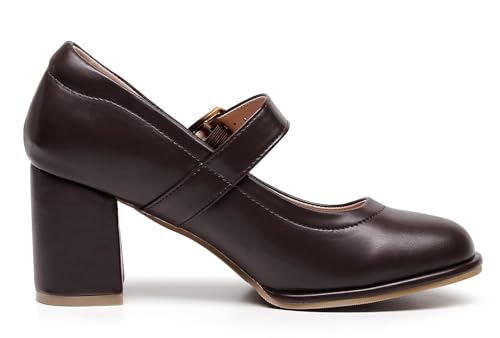Image of VenusCelia Women's Mary Jane Pump Heeled Shoe | Party Shoes