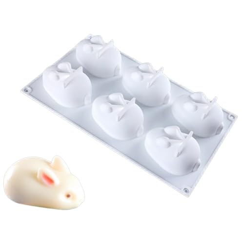GARBODIY 3D Rabbit Silicone Mousse Molds Easter Bunny Cake Baking