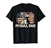 Best Pitbull Dad Ever Shirt American Flag 4th of July Gift T-Shirt