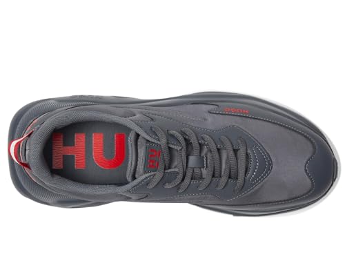 Image of Hugo Men's Running Style Sneakers with Thick Rubber Sole