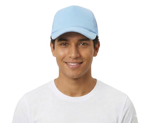 Image of NYFASHION101 Plain Mesh Trucker Hat - Breathable 6-Panel Daily Snapback Cap, Customizable Ideal for DIY Embroidery & Patches
