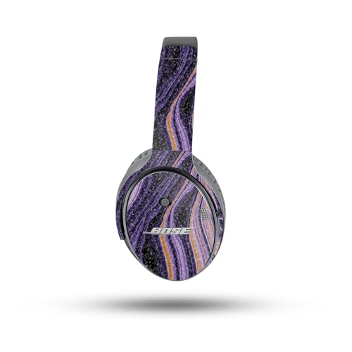Image of MightySkins Glossy Glitter Skin Compatible with Bose QuietComfort 35 II Headphones - Purple Jewel | Protective, Durable High-Gloss Glitter Finish | Easy to Apply